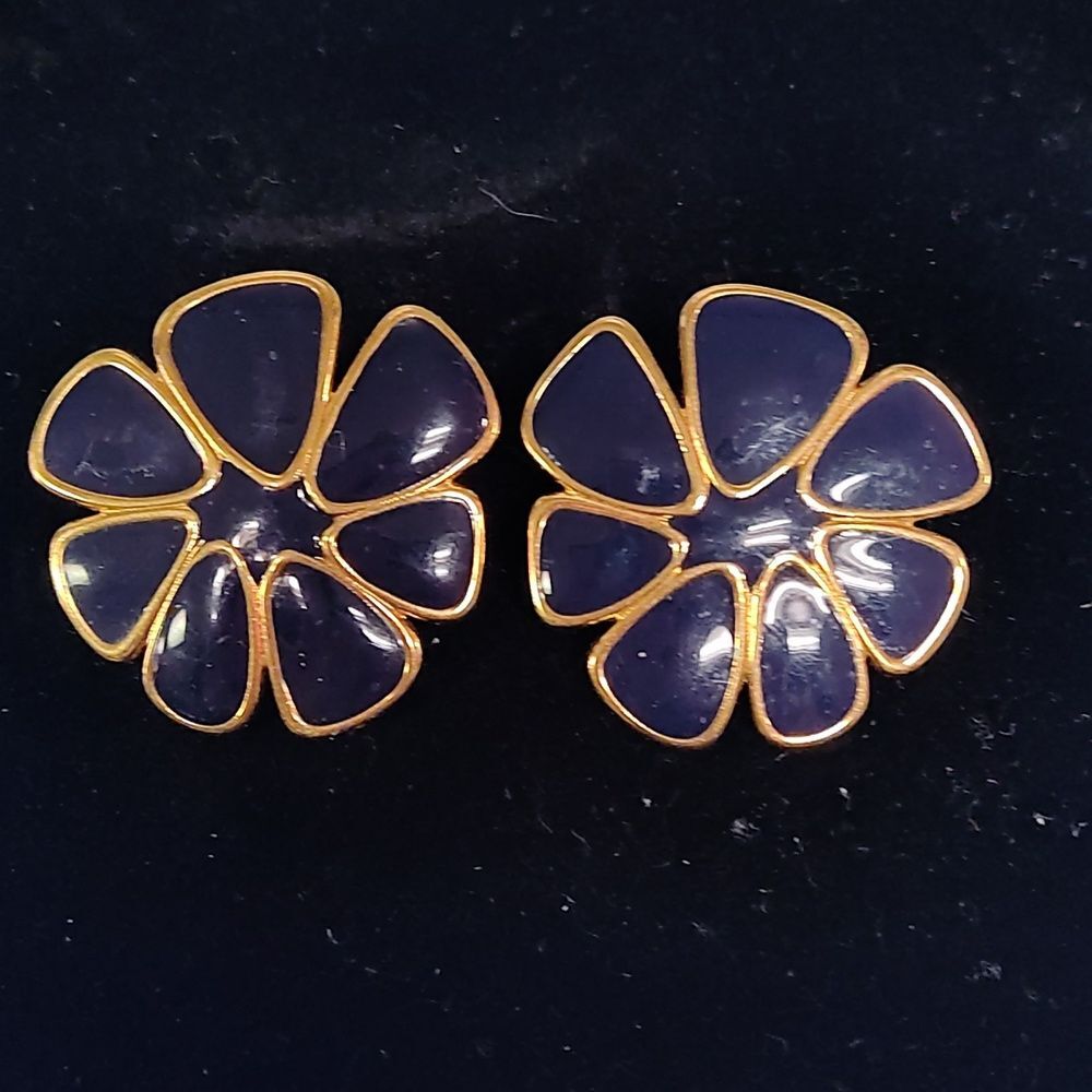 Monet Goldtone Clip On Earrings